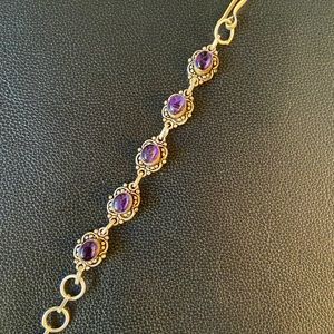 Silver Amethyst Bracelet